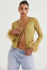 House of CB Oliwkowy Top Claudia Modny Styl 4PND721