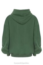 House of CB Oversize bluza z kapturem Halo w kolorze mchu - Image 3