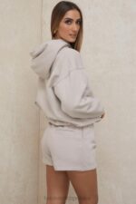 House of CB Oversize bluza z kapturem z kamieniem halo w kolorze szarym modna odzież streetwear - Image 14