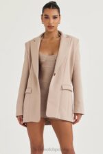 House of CB Oversize Marynarka Marta Latte Modna Odzież Damska