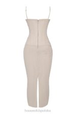 House of CB piaskowa maxi sukienka Nalini stylowa moda kobieca - Image 10