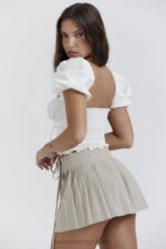 House of CB Plisowana mini spódniczka kamienna Tatum modna odzież na każdą okazję - Image 12