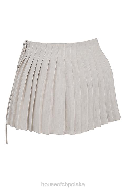 House of CB Plisowana mini spódniczka kamienna Tatum modna odzież na każdą okazję - Image 4