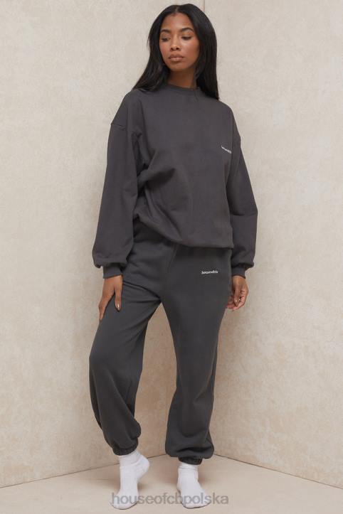 House of CB Polarowe Spodnie do Joggingu Sky Black Komfort i Styl - Image 6