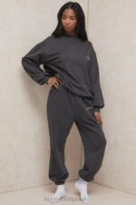 House of CB Polarowe Spodnie do Joggingu Sky Black Komfort i Styl - Image 7