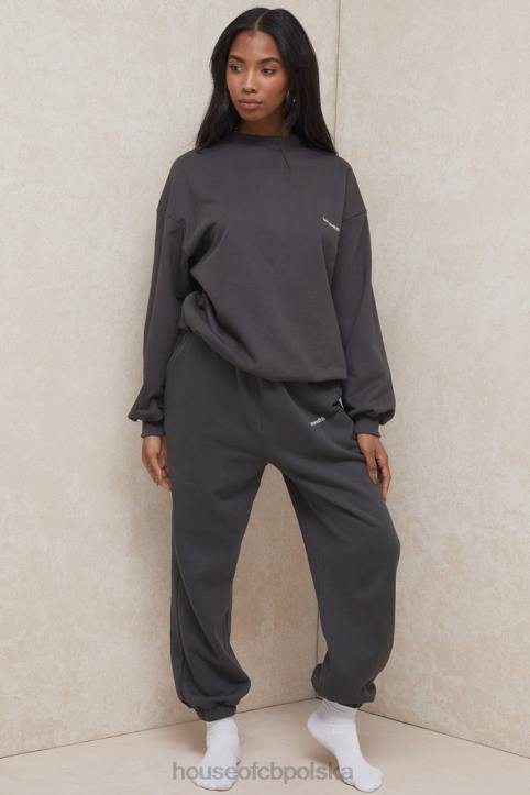 House of CB Polarowe Spodnie do Joggingu Sky Black Komfort i Styl - Image 1
