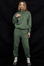House of CB Polarowe Spodnie do Joggingu Sky Moss Komfort i Styl - Image 2