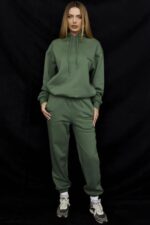 House of CB Polarowe Spodnie do Joggingu Sky Moss Komfort i Styl