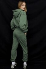 House of CB Polarowe Spodnie do Joggingu Sky Moss Komfort i Styl - Image 4