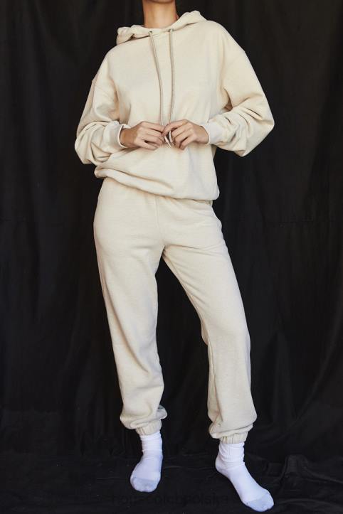 House of CB Polarowe Spodnie do Joggingu Sky Oatmeal Komfort i Styl - Image 1