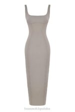 House of CB Rea elegancka sukienka maxi dymna 4PND371 - Image 4
