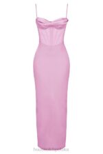 House of CB Różowa Gorsetowa Sukienka Maxi Charmaine Modna Odzież - Image 12