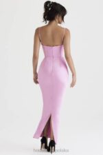 House of CB Różowa Gorsetowa Sukienka Maxi Charmaine Modna Odzież - Image 10