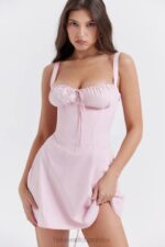 House of CB Różowa mini sukienka gorset Carlotta na każdą okazję