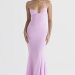 House of CB Różowa Sukienka Maxi Elegancja na Każdą Okazję