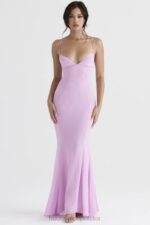 House of CB Różowa Sukienka Maxi Elegancja na Każdą Okazję
