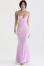 House of CB Różowa Sukienka Maxi Elegancja na Każdą Okazję - Image 7