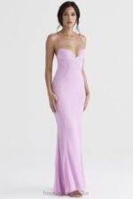 House of CB Różowa Sukienka Maxi Elegancja na Każdą Okazję - Image 9