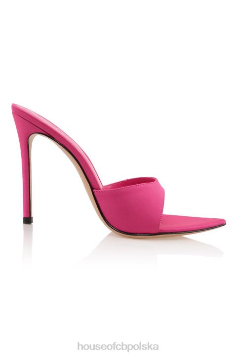 House of CB Różowe klapki na wysokim obcasie Bella Glamour 2023 - Image 5
