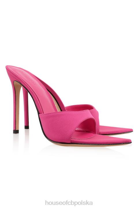 House of CB Różowe klapki na wysokim obcasie Bella Glamour 2023 - Image 6