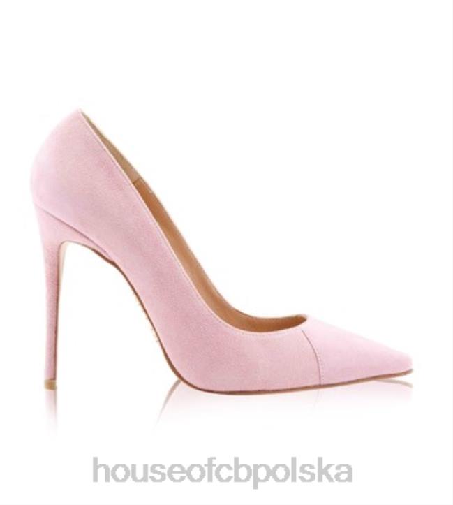 House of CB Różowe Zamszowe Szpilki ze Szpicem na Wysokim Obcasie - Image 1