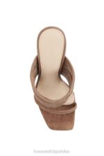 House of CB Sandały Evangeline Mokka Kwadratowe Noski Eleganckie Buty - Image 8