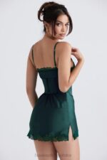 House of CB Satynowa sukienka halka Soraya Zielona elegancka moda na każdą okazję - Image 14