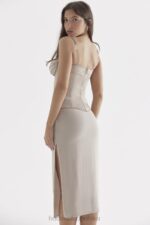 House of CB Satynowy Chantal Top Szampański Stylowa Odzież Damska - Image 14