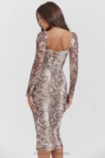 House of CB Seraphina Sukienka węża Czarne Eleganckie Modne - Image 11