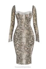 House of CB Seraphina Sukienka węża Czarne Eleganckie Modne - Image 4