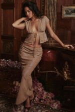 House of CB Spódnica maxi Dyana Shimmer Cafe au Lait Modny Styl - Image 9