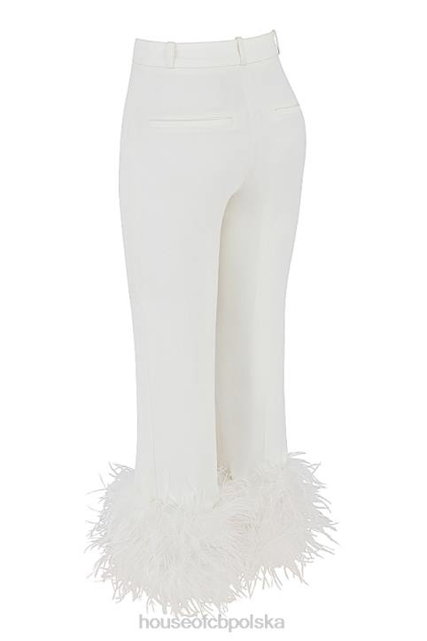 House of CB Spodnie Fae Kolor Kości Słoniowej Stylowe i Eleganckie - Image 6