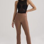 House of CB Spodnie z wysokim stanem laurowe modne i eleganckie