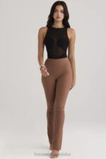 House of CB Spodnie z wysokim stanem laurowe modne i eleganckie - Image 4