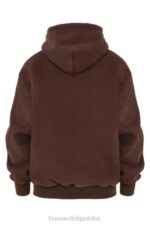 House of CB Storm Chocolate Bluza z kapturem na zamek modna odzież damska - Image 4