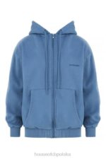 House of CB Stylowa Bluza z Kapturem Storm Azure na Zamek - Image 6