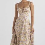 House of CB Sukienka Carmen w Piwonie Różowa Gorsetowa Elegancka Odzież