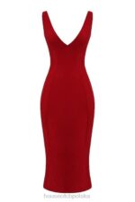 House of CB Sukienka Cece czerwona różowa dekolt sexy na każdą okazję - Image 5