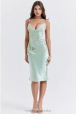 House of CB Sukienka Fallon Haft Jadeitowa Elegancja - Image 7