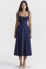 House of CB Sukienka gorsetowa Carmen granatowa stylowa moda - Image 10