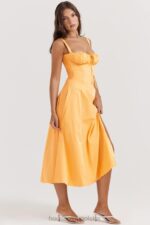 House of CB Sukienka Gorsetowa Carmen Mandarynka Trendy Moda - Image 13