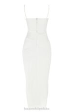 House of CB Sukienka Gorsetowa Satynowa Kość Słoniowa Elegancka Moda - Image 3