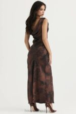 House of CB Sukienka maxi antyczna miedź Alaina modna elegancja - Image 6