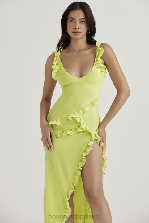 House of CB Sukienka maxi falbany pixie lime trendy stylowa moda - Image 14