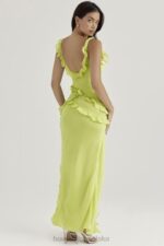 House of CB Sukienka maxi falbany pixie lime trendy stylowa moda - Image 18