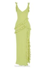 House of CB Sukienka maxi falbany pixie lime trendy stylowa moda - Image 8