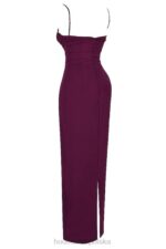 House of CB Sukienka maxi gorsetem Lani Merlot Elegancja na każdą okazję - Image 11