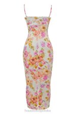 House of CB Sukienka maxi Josefina kwiatowa kość słoniowa modna odzież - Image 6