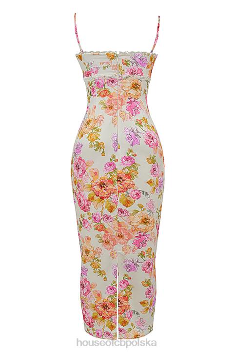House of CB Sukienka maxi Josefina kwiatowa kość słoniowa modna odzież - Image 6