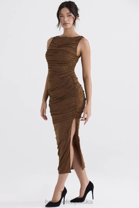 House of CB Sukienka Maxi Kryształki Kolor Kawy Laurie - Image 11